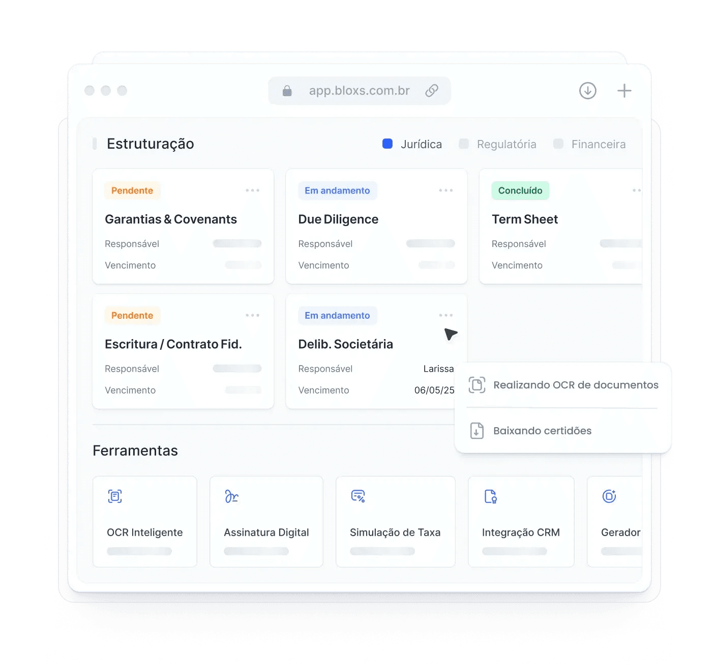 Estruturação de operações